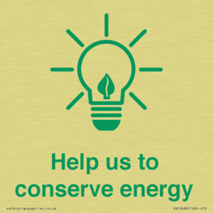 Help us to conserve energy 